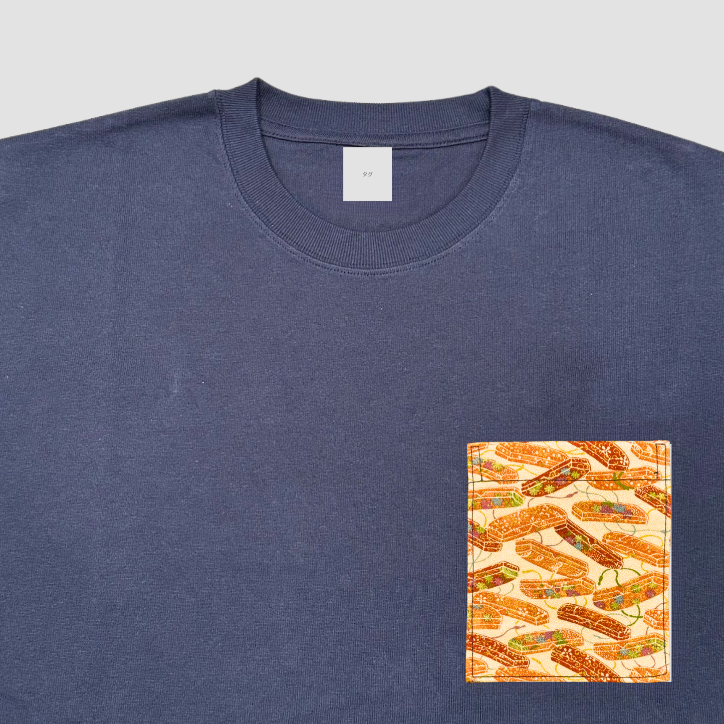 【Size:XXL】着物Tシャツ Navy 063