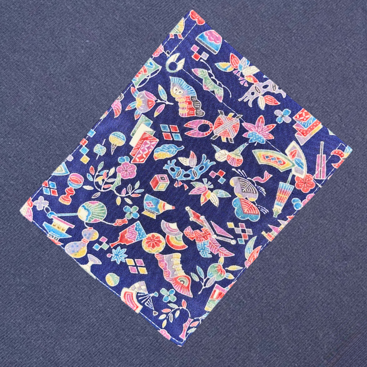 【Size:XL】Kimono T-shirt, Navy 110