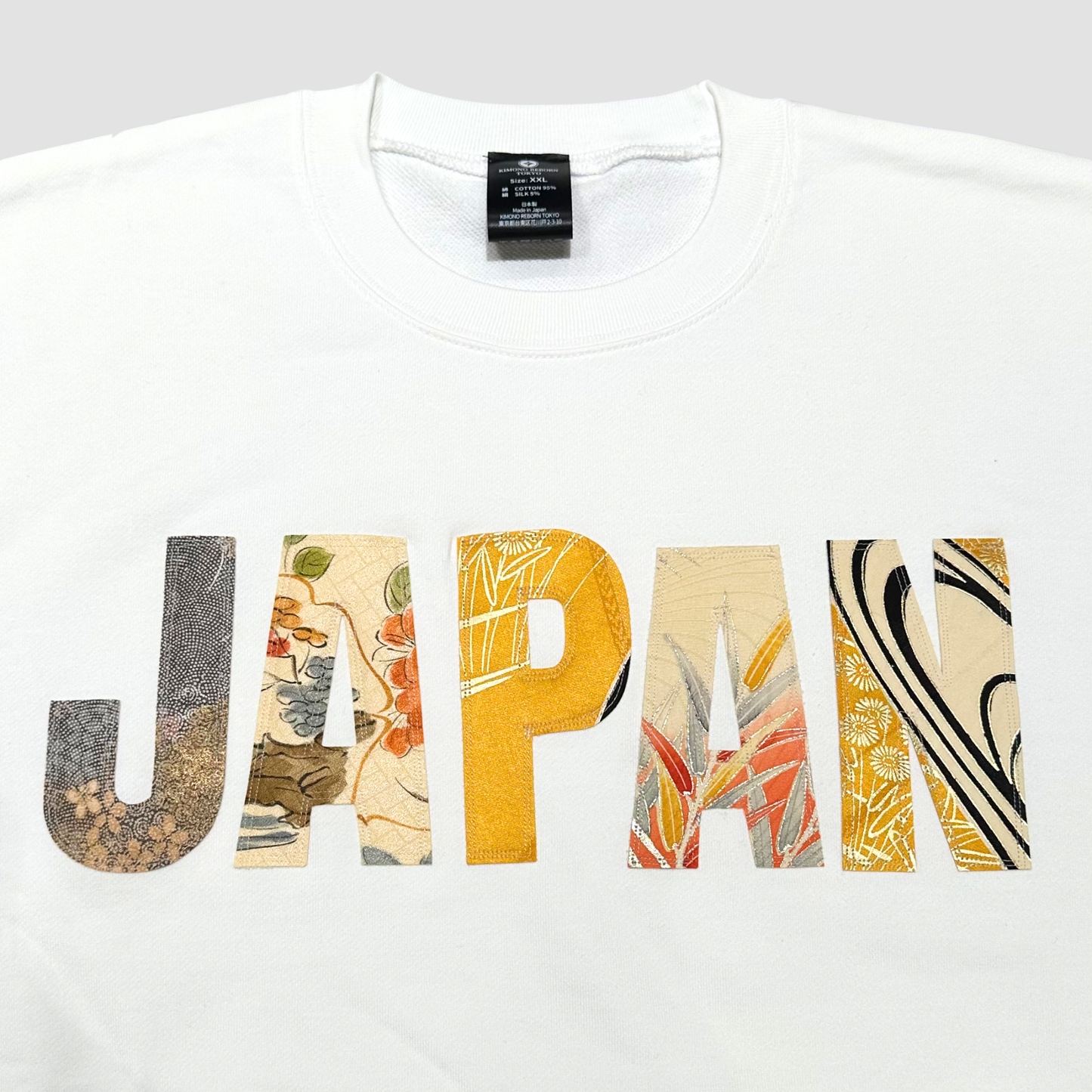 【Size:XXL】着物JAPANスウェット White 01