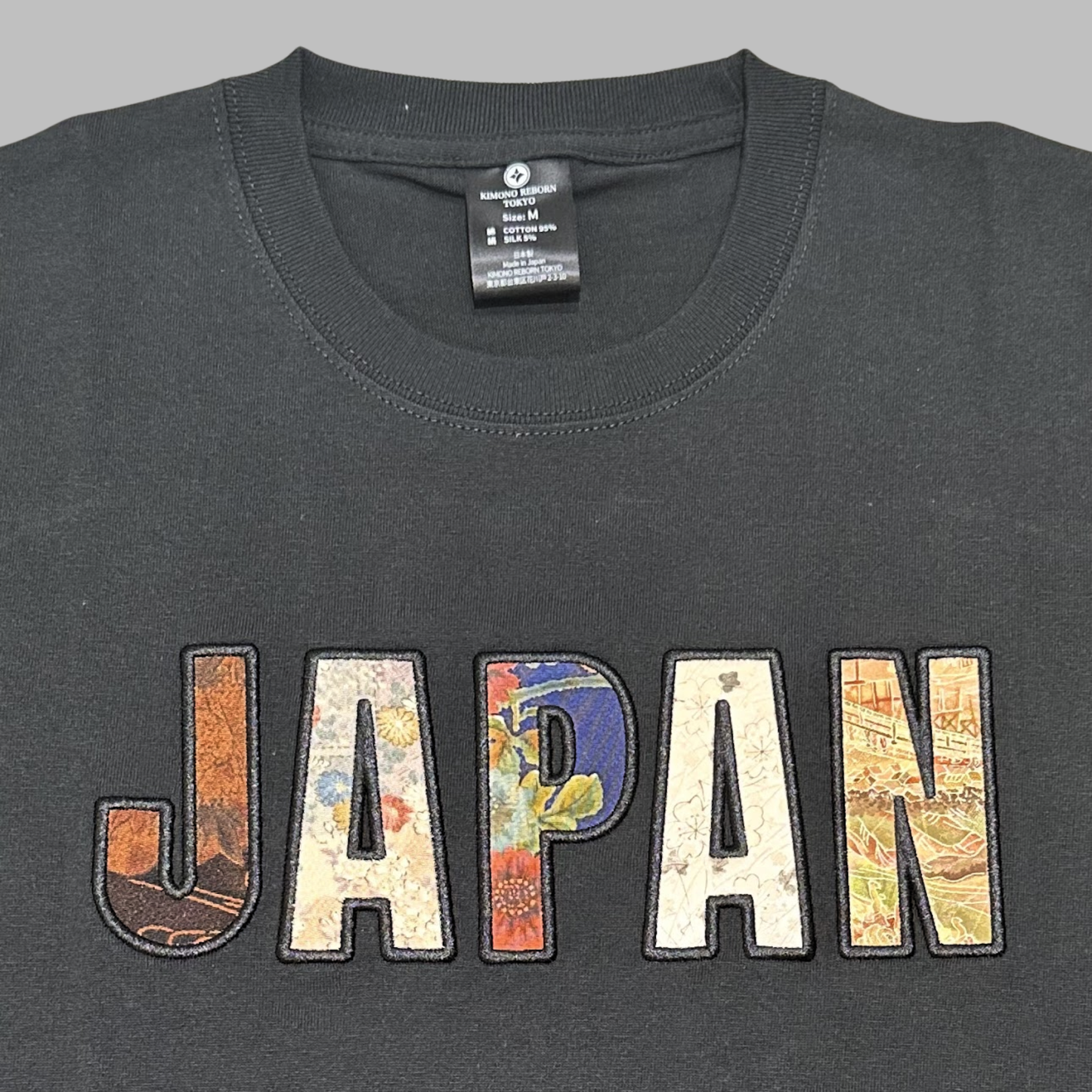 【Size:M】Kimono JAPAN T-shirt Black 01