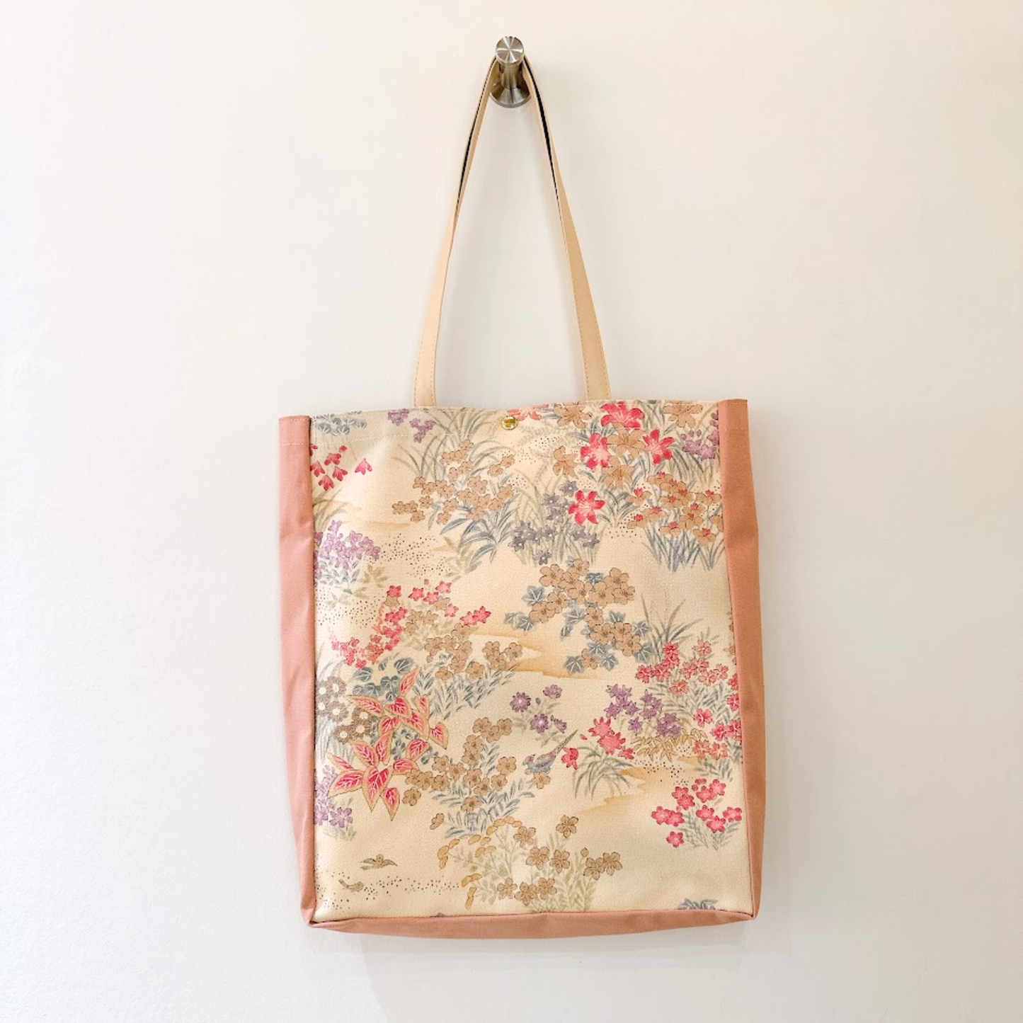 Kimono Tote with depth Pink 22