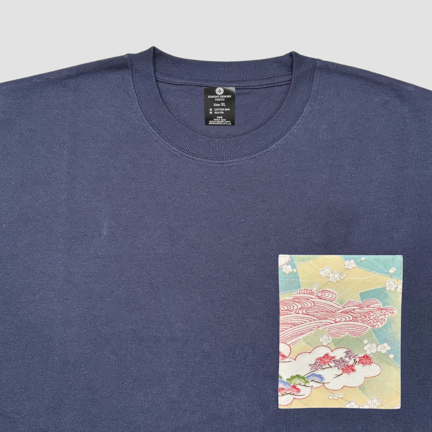 【Size:L】着物Tシャツ Navy 073