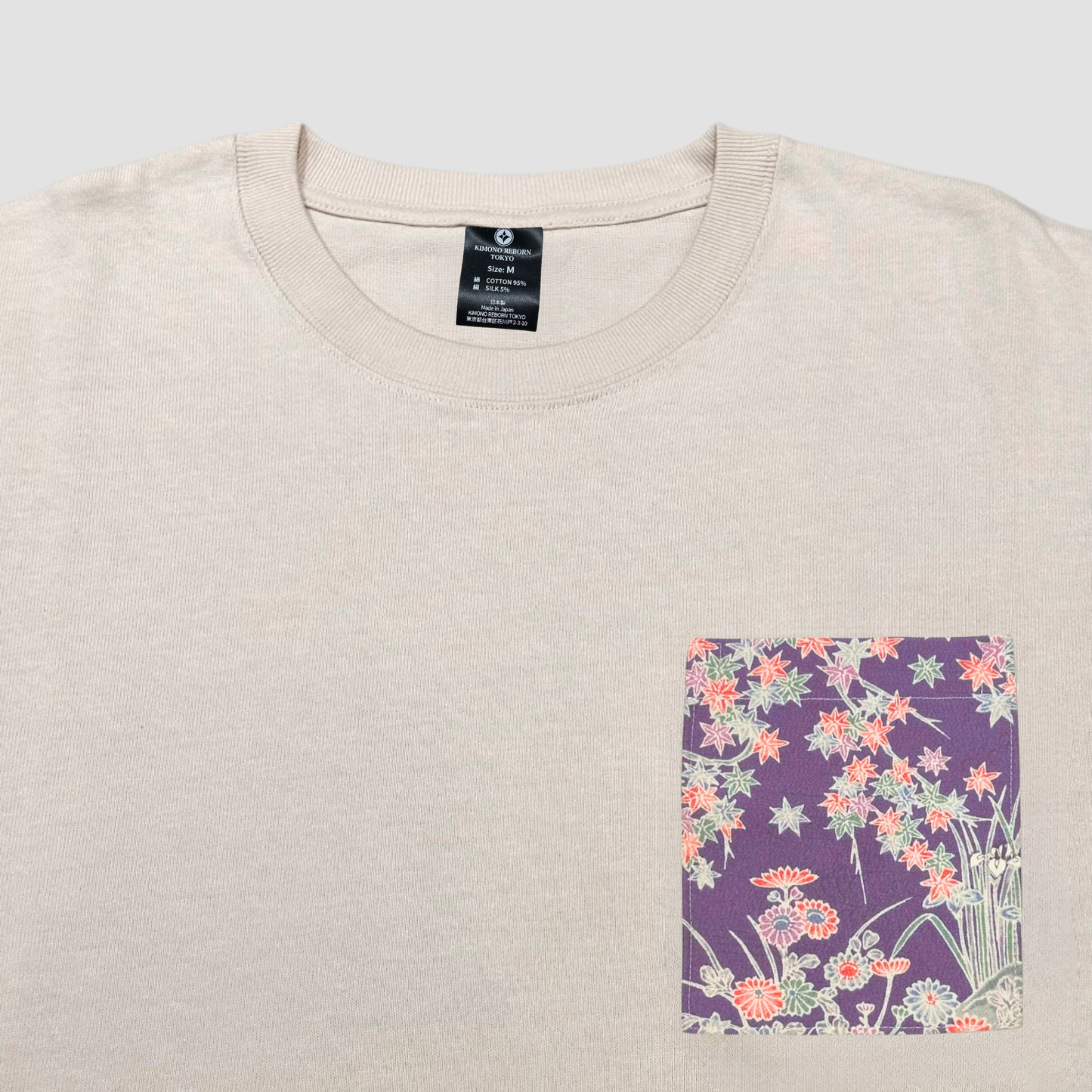 【Size:M】着物Tシャツ Beige 016