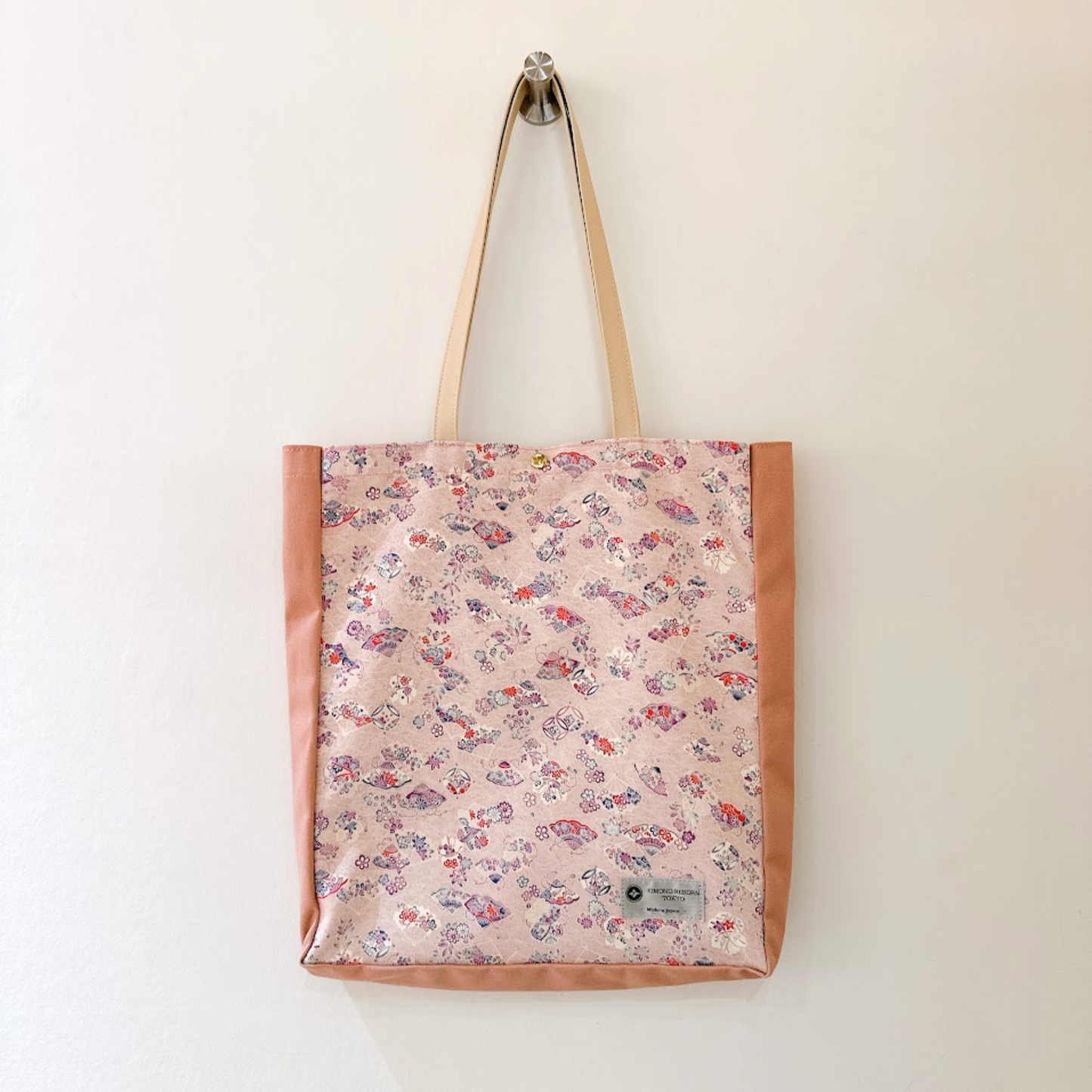 Kimono Tote with depth Pink 23