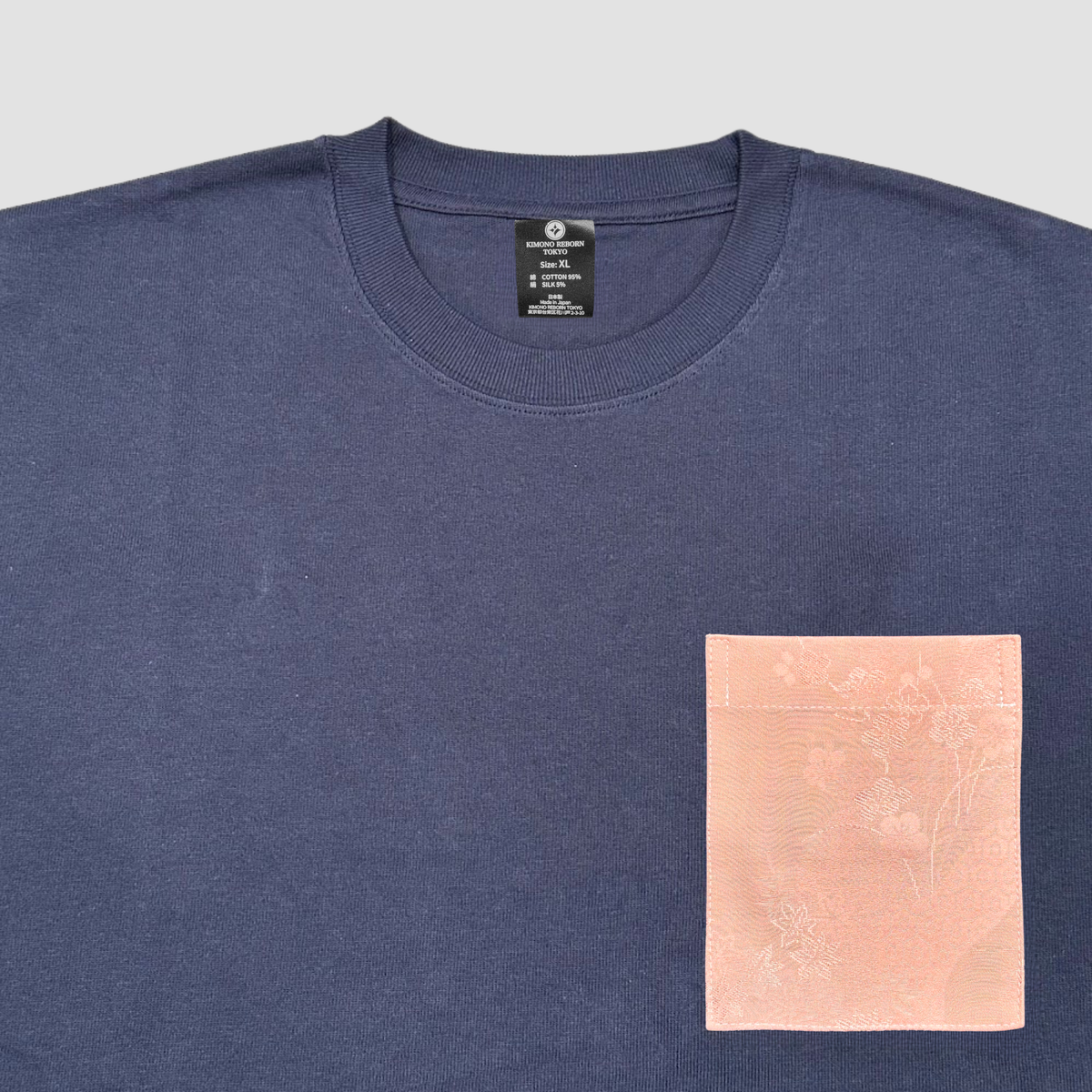【Size:XL】着物Tシャツ Navy 111