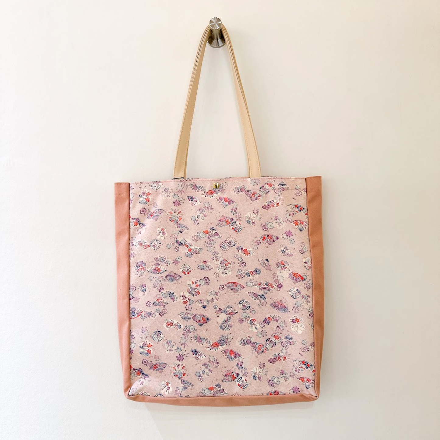 Kimono Tote with depth Pink 23