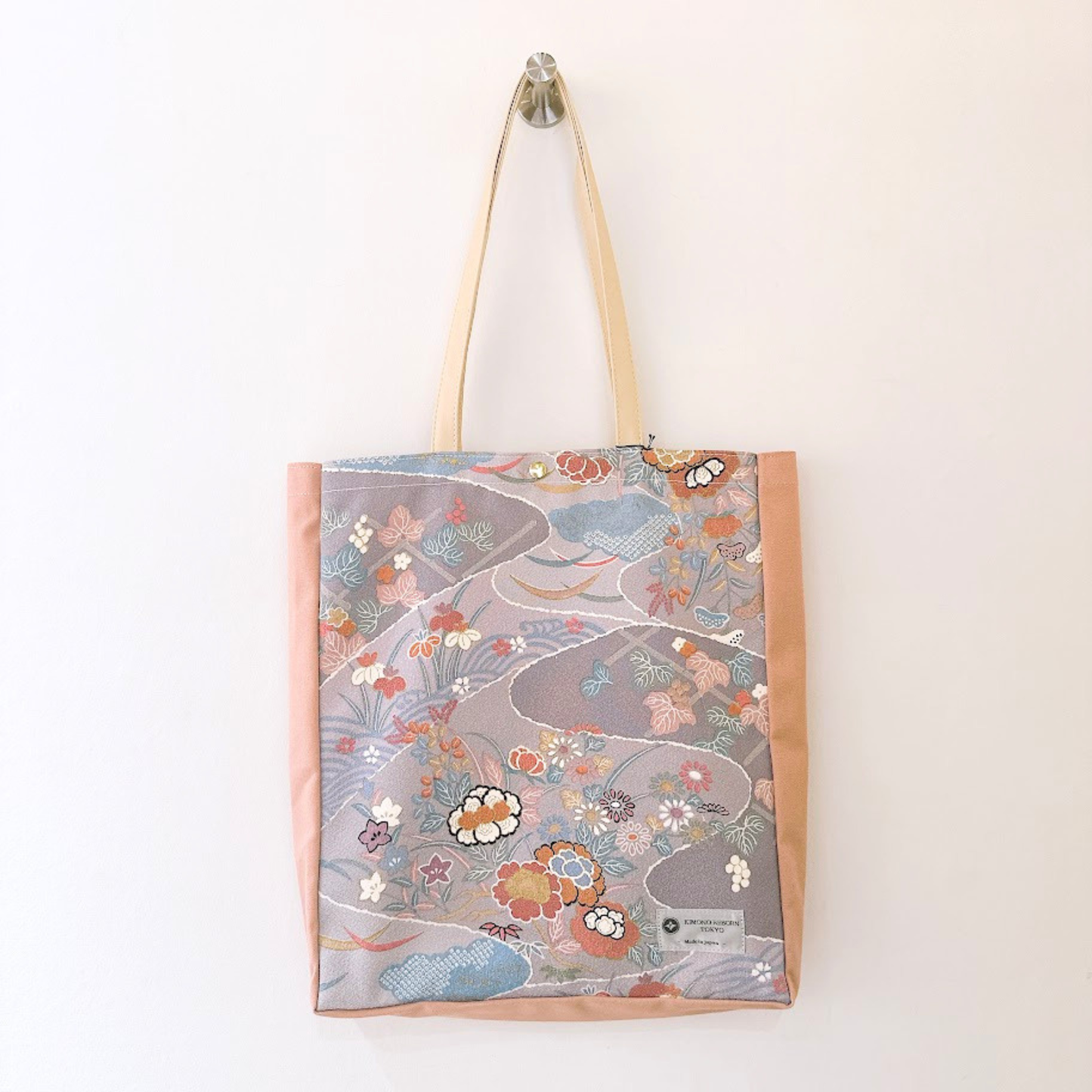 Kimono Tote with depth Pink 34