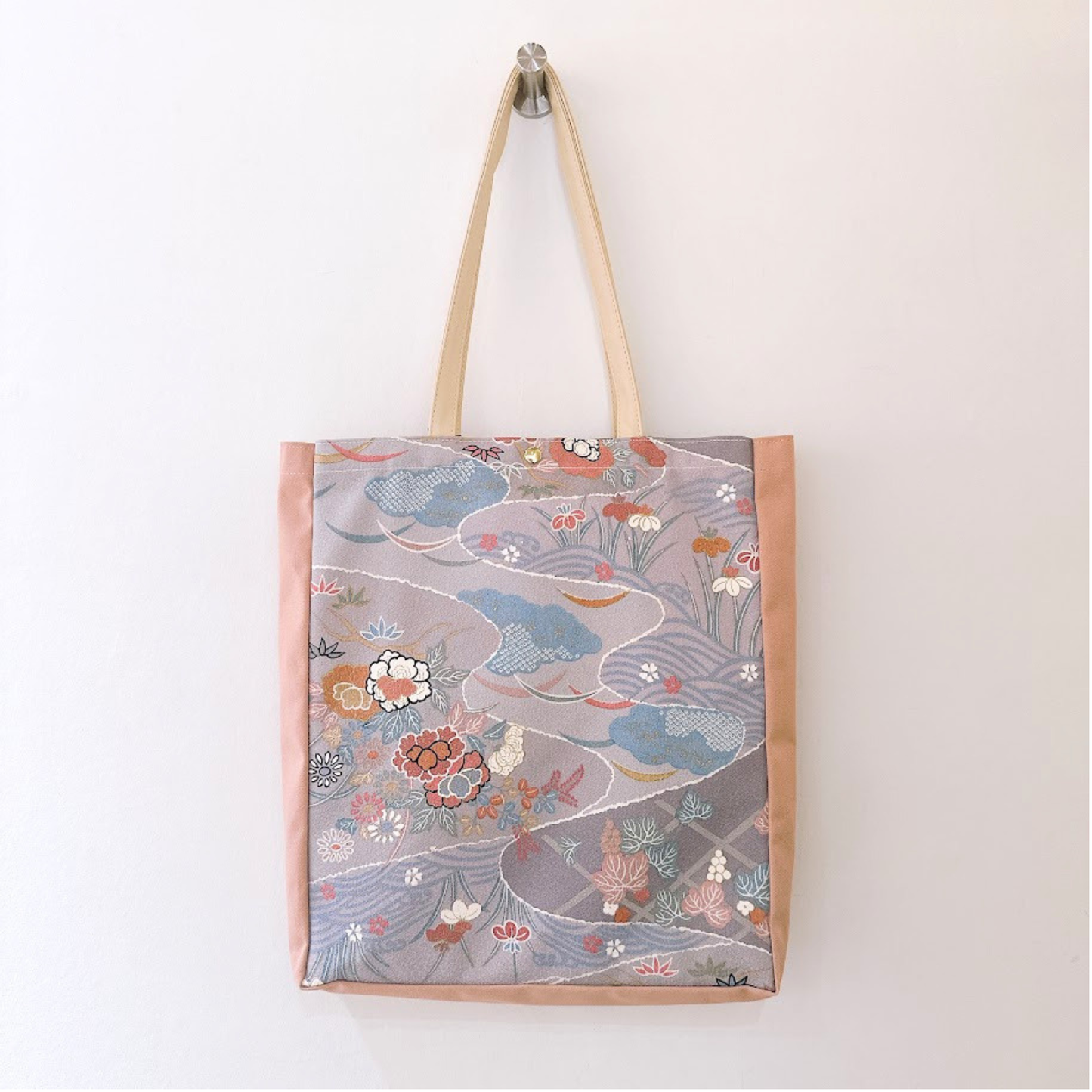 Kimono Tote with depth Pink 34
