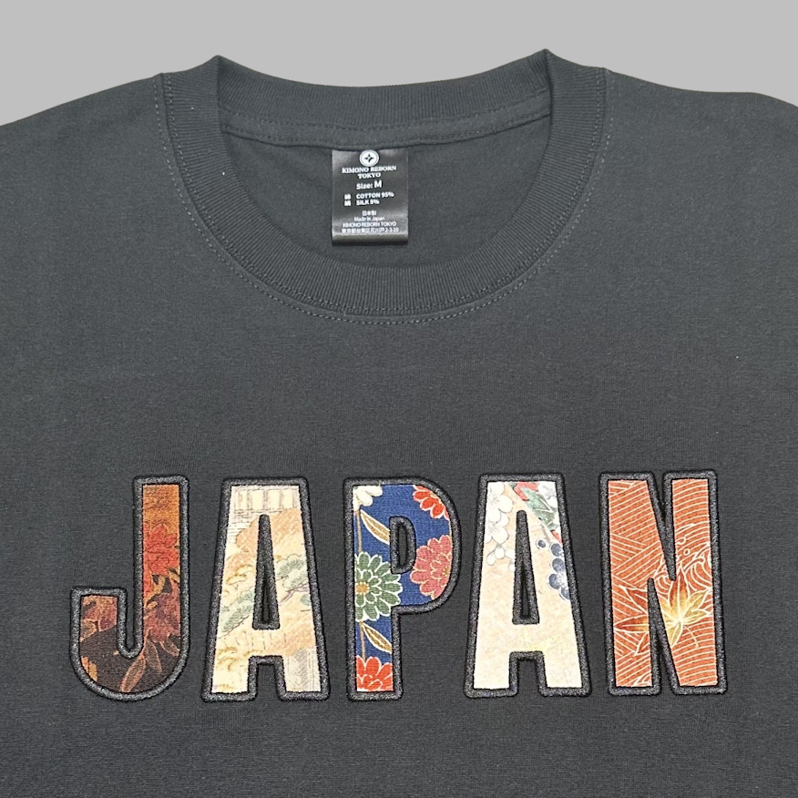 【Size:M】着物 JAPAN Tシャツ Black 02