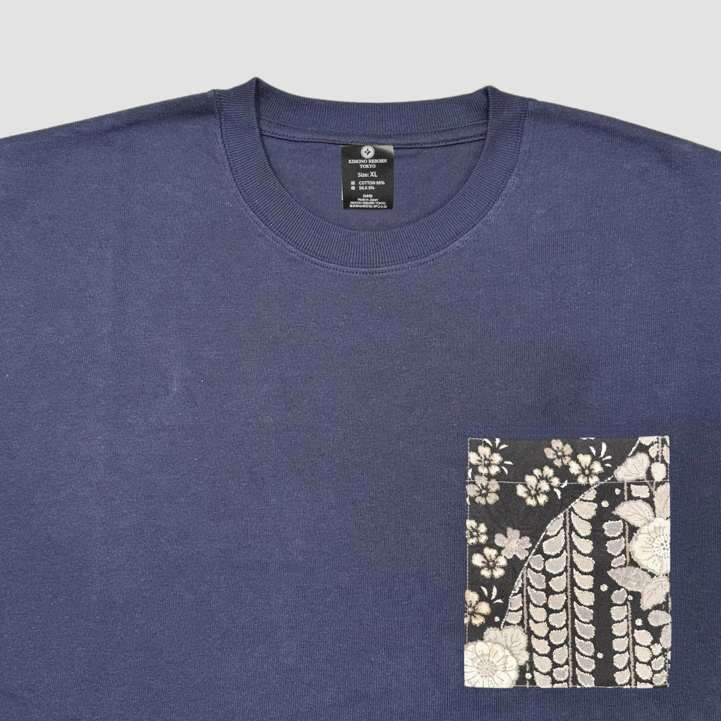 【Size:L】着物Tシャツ Navy 074