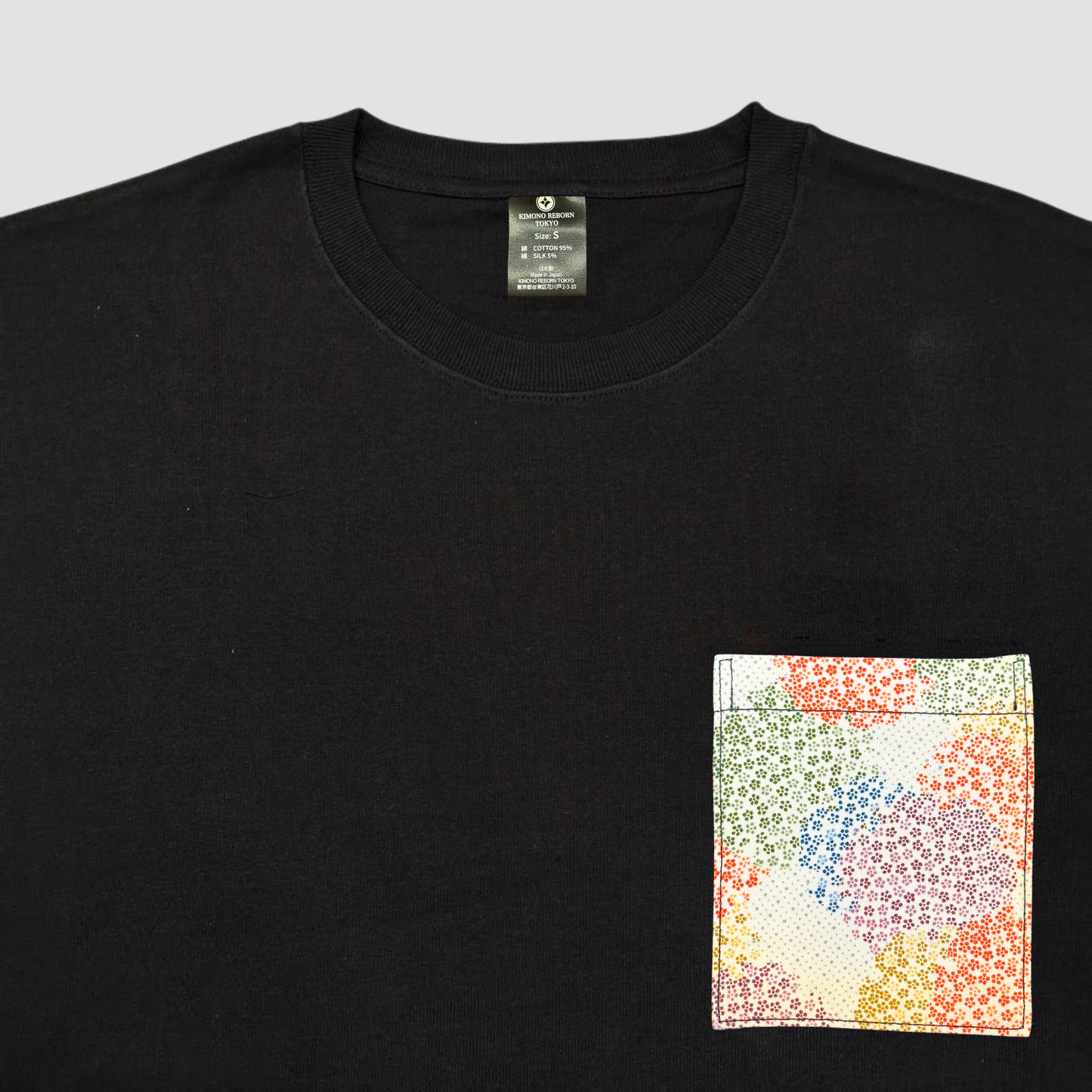 【Size:S】Kimono T-shirt, Black 74