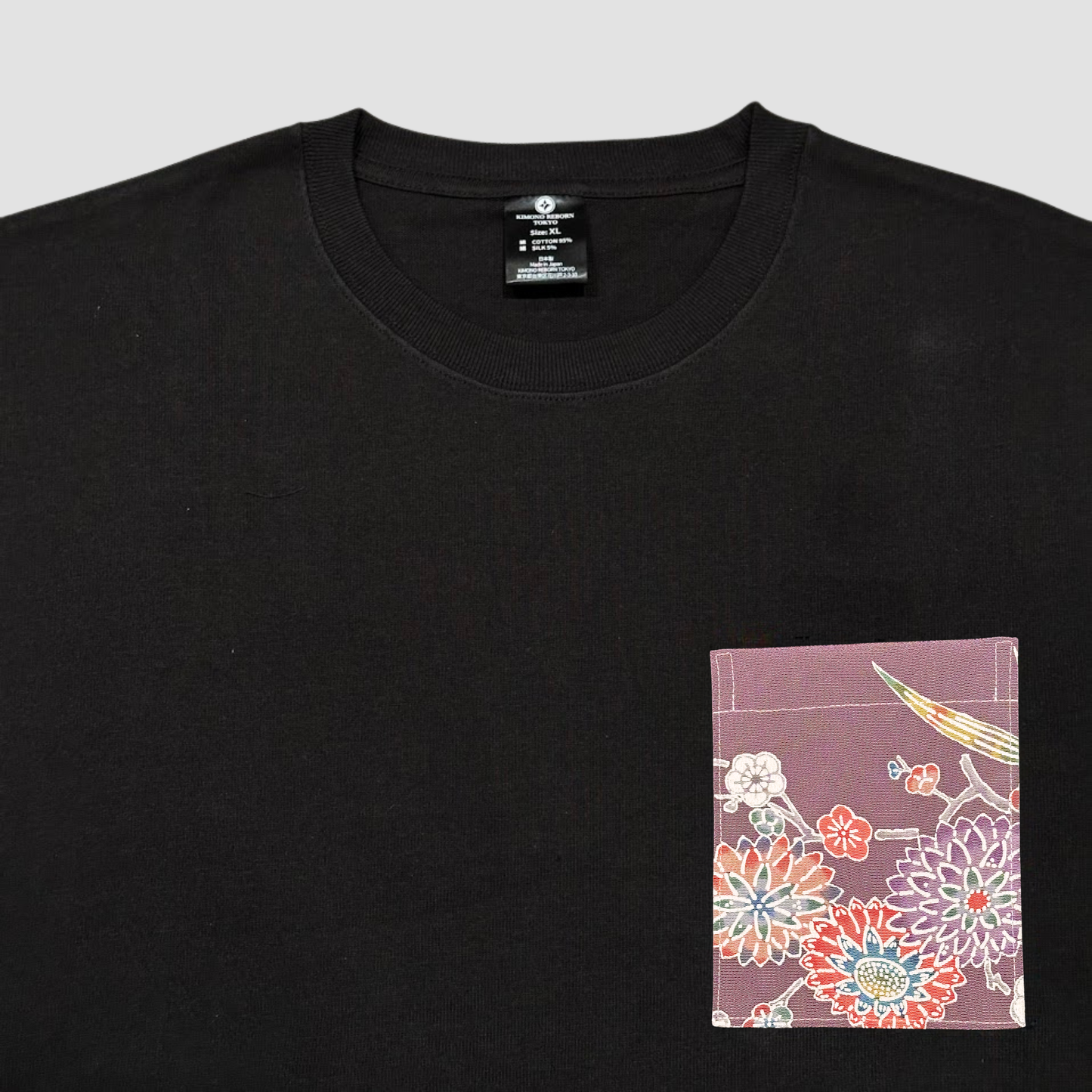 【Size:XL】着物Tシャツ Black 62