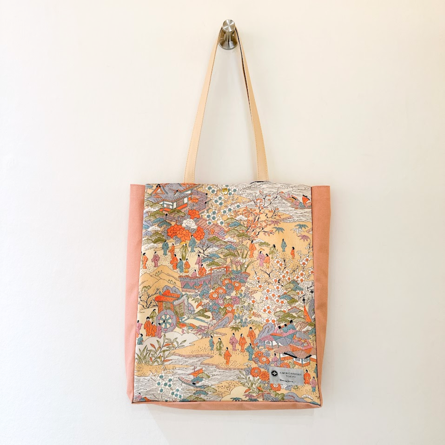 Kimono Tote with depth Pink 27