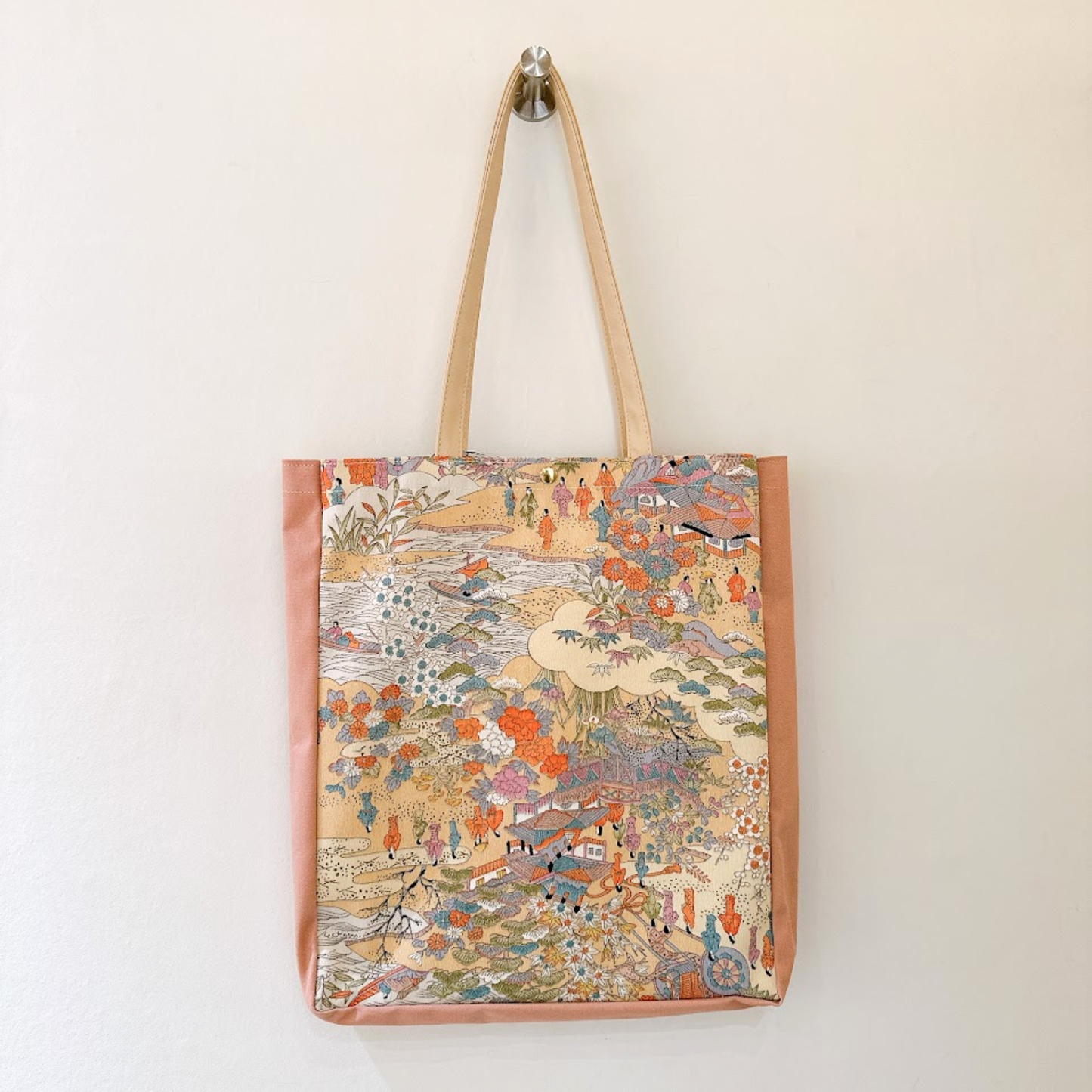 Kimono Tote with depth Pink 27