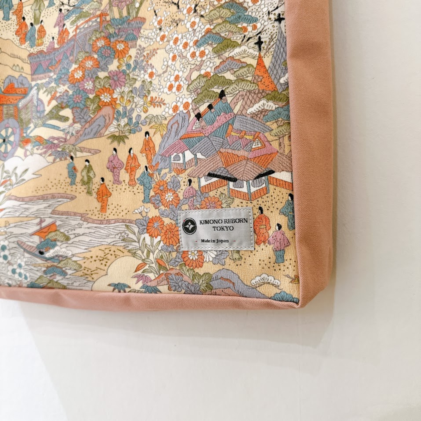 Kimono Tote with depth Pink 27