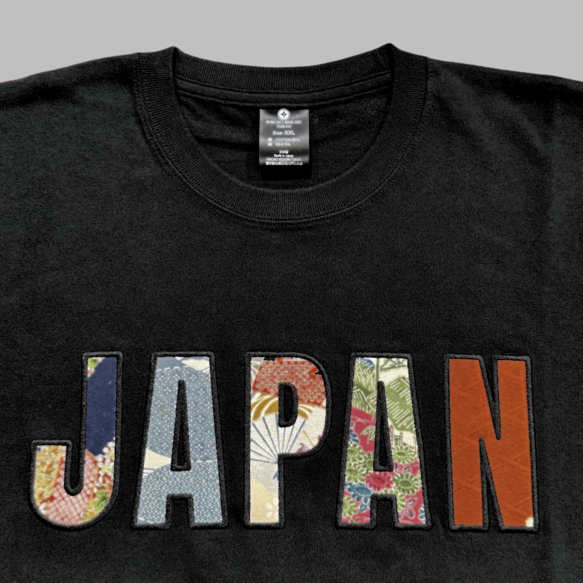 【Size:XL】着物 JAPAN Tシャツ Black 18