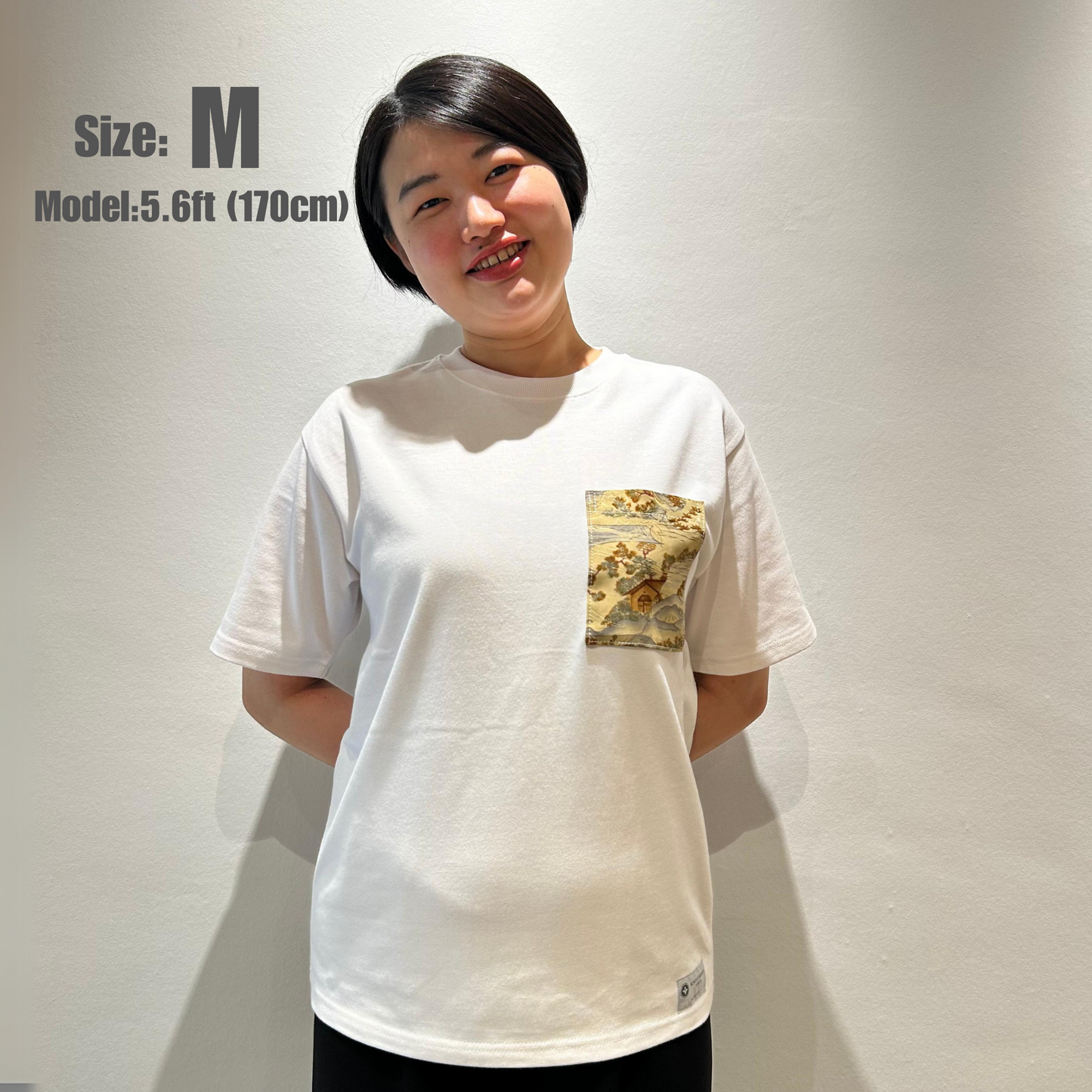 【Size:M】Kimono T-shirt,White 04