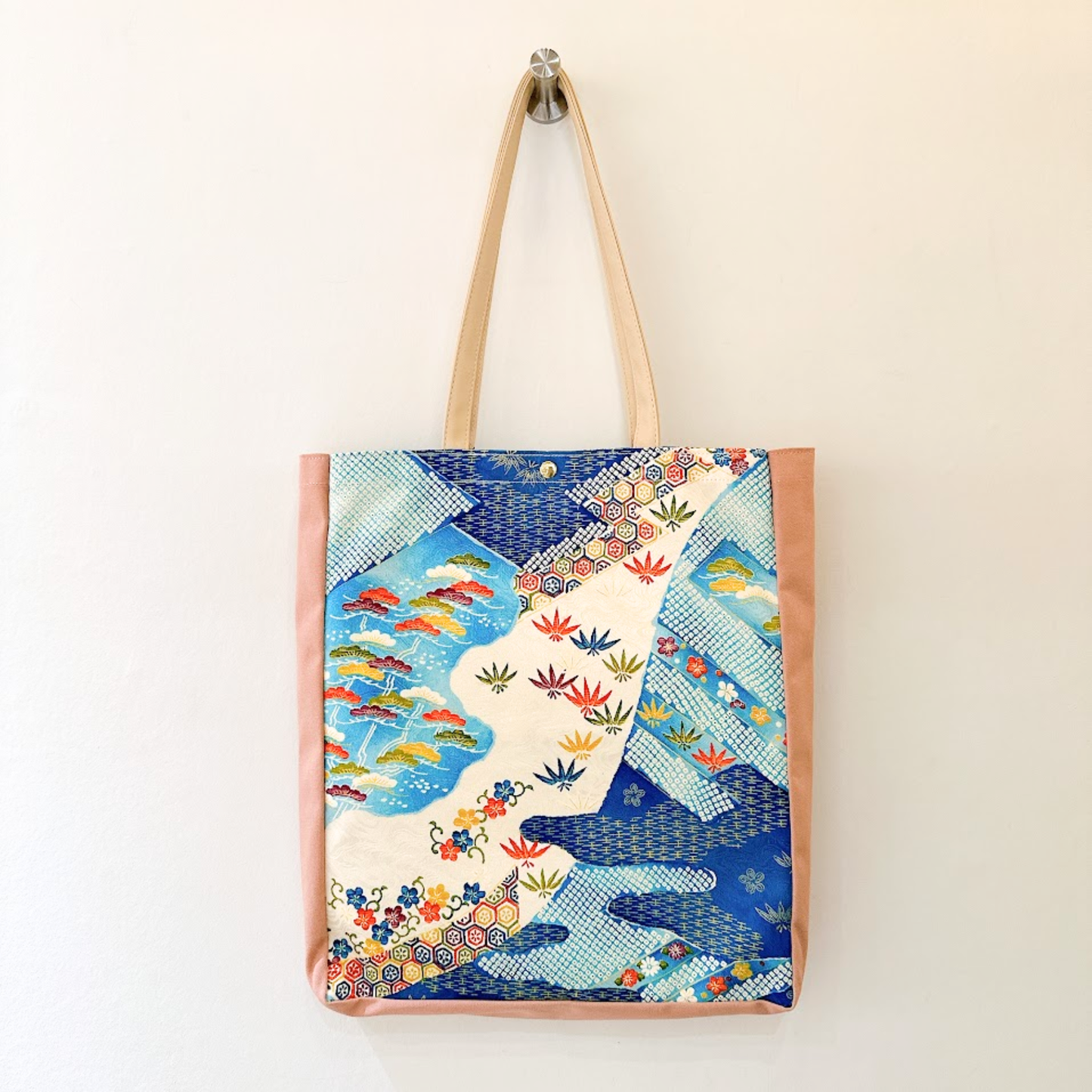 Kimono Tote with depth Pink 29