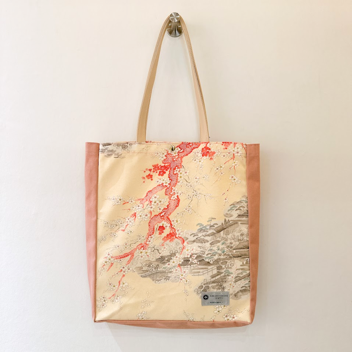 Kimono Tote with depth Pink 30
