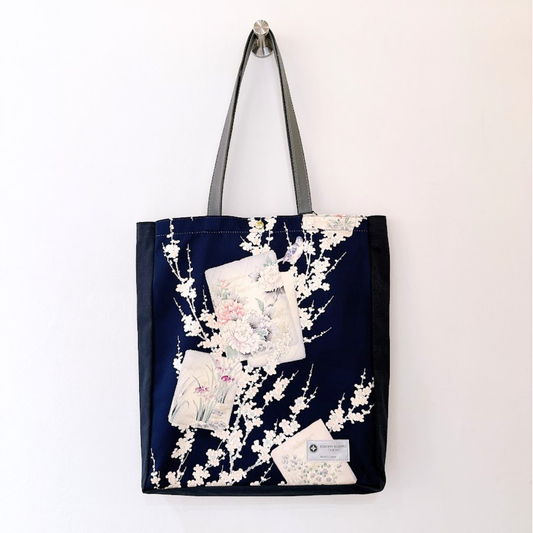 Kimono Tote with depth Navy 41