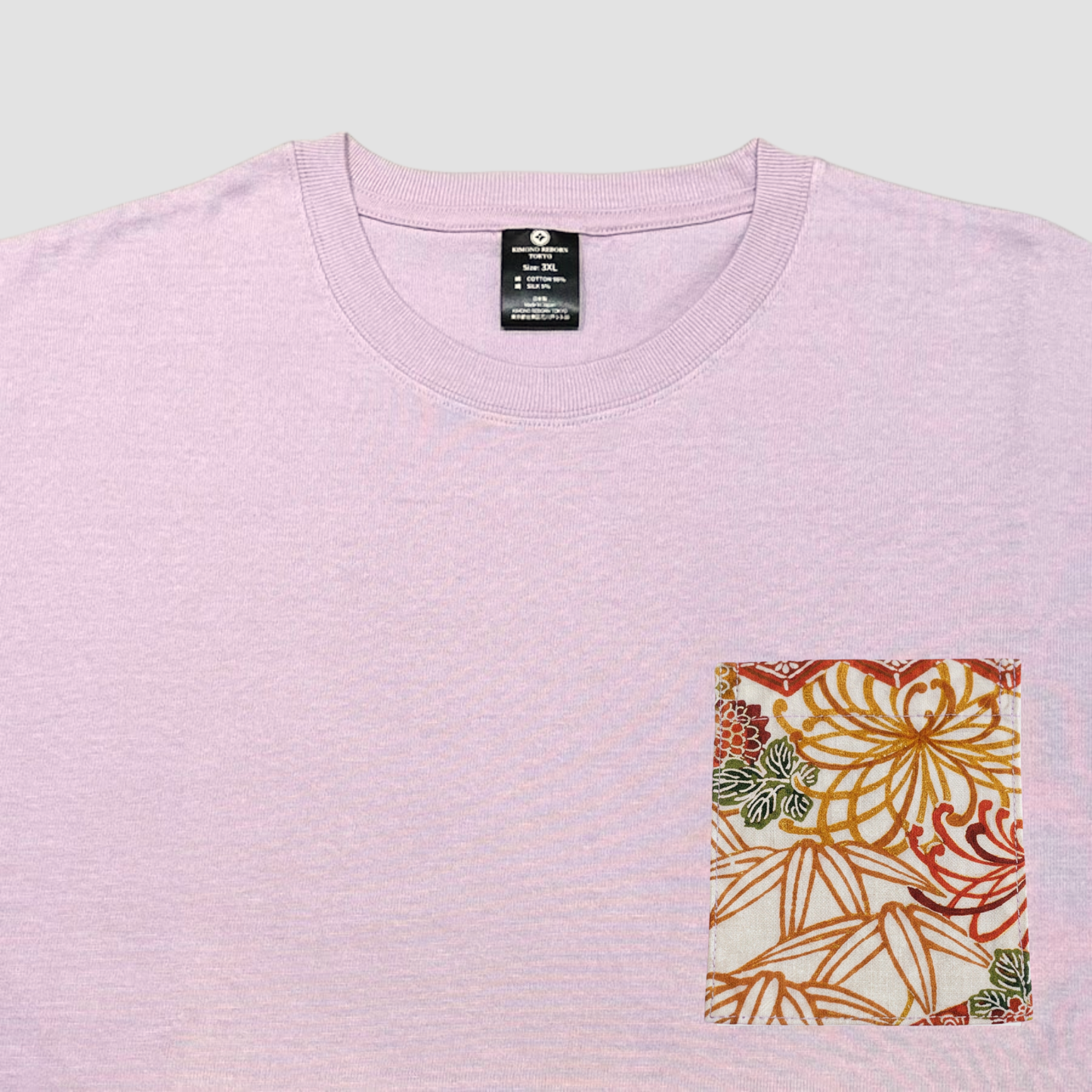 【Size:3XL】Kimono T-shirt, Purple 066