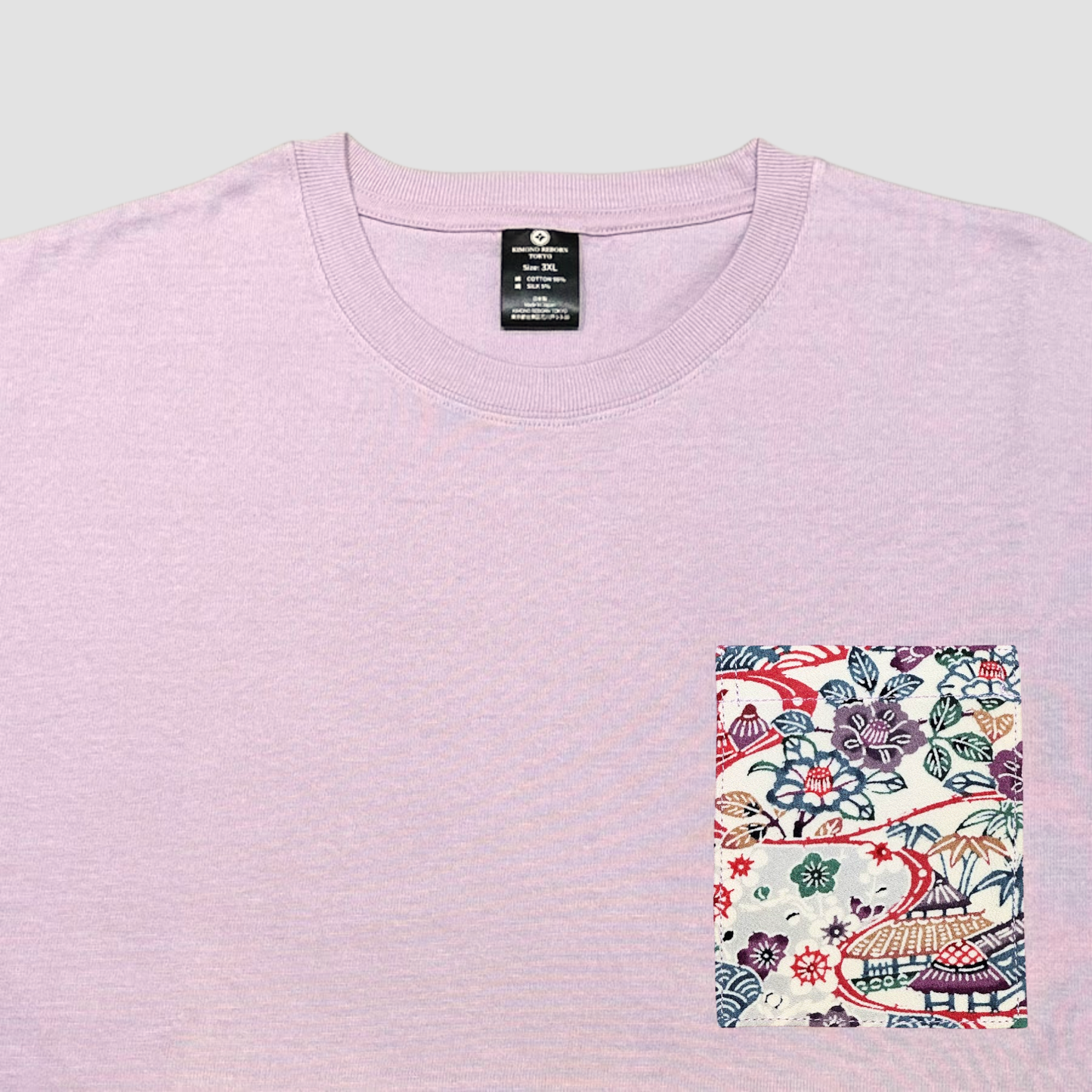 【Size:3XL】Kimono T-shirt, Purple 065