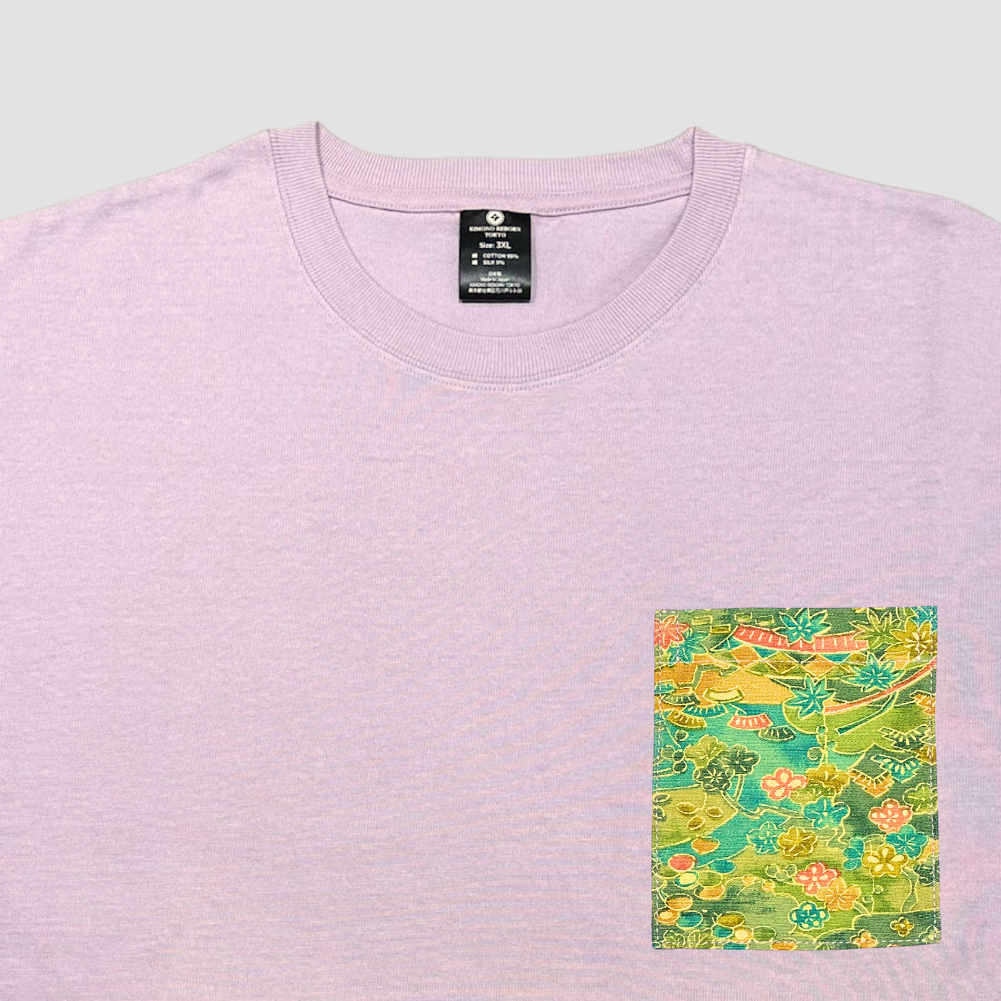 【Size:3XL】Kimono T-shirt, Purple 064