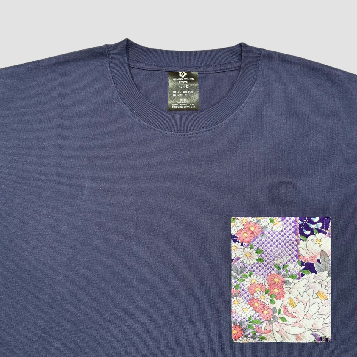 【Size:S】着物Tシャツ  Navy 95