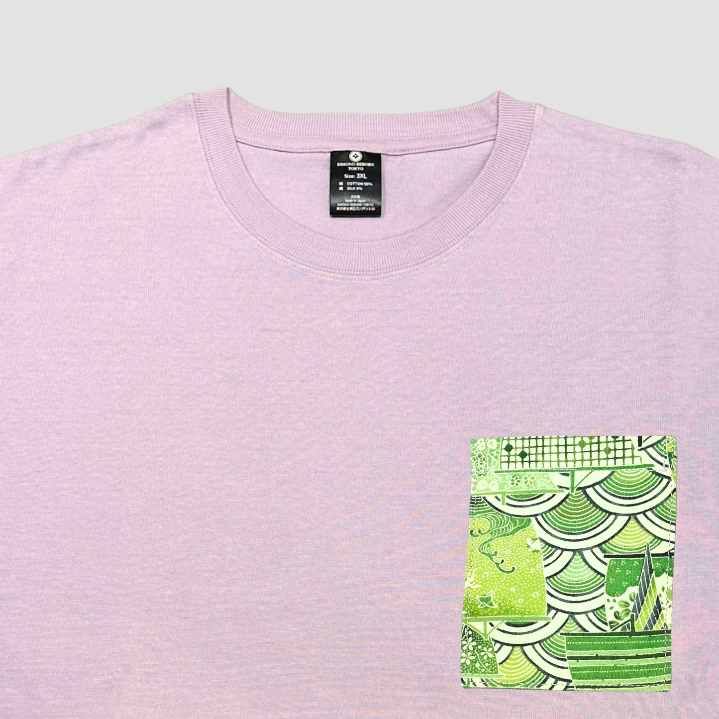 【Size:3XL】Kimono T-shirt, Purple 062