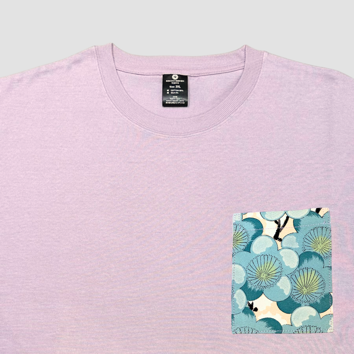 【Size:3XL】Kimono T-shirt, Purple 067