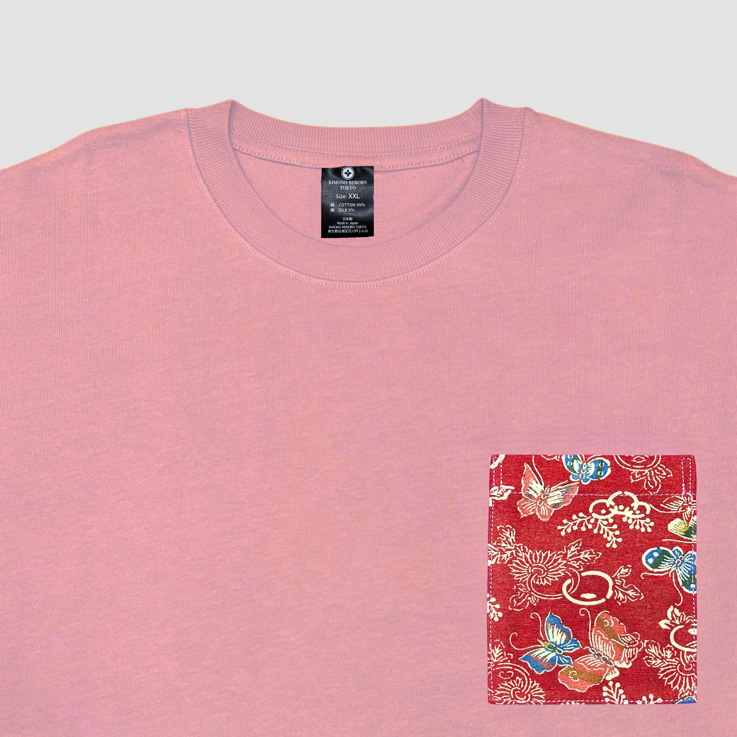 【Size:XXL】着物Tシャツ Pink 26