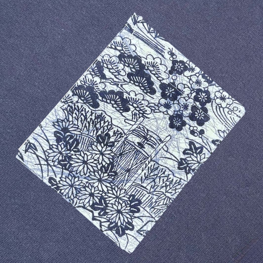 【Size:XL】着物Tシャツ Navy 076
