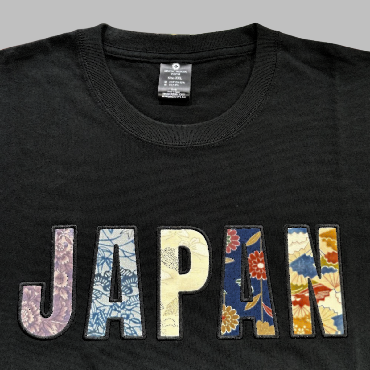 【Size:XL】着物 JAPAN Tシャツ Black 20