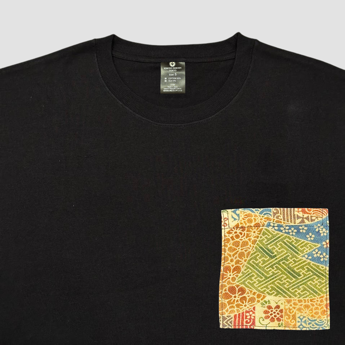 【Size:S】Kimono T-shirt, Black 76