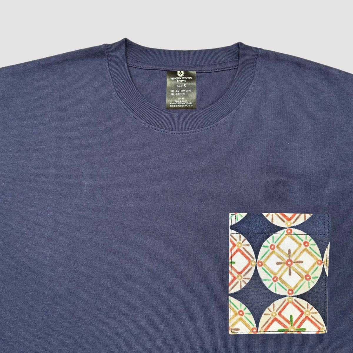 【Size:S】着物Tシャツ  Navy 96