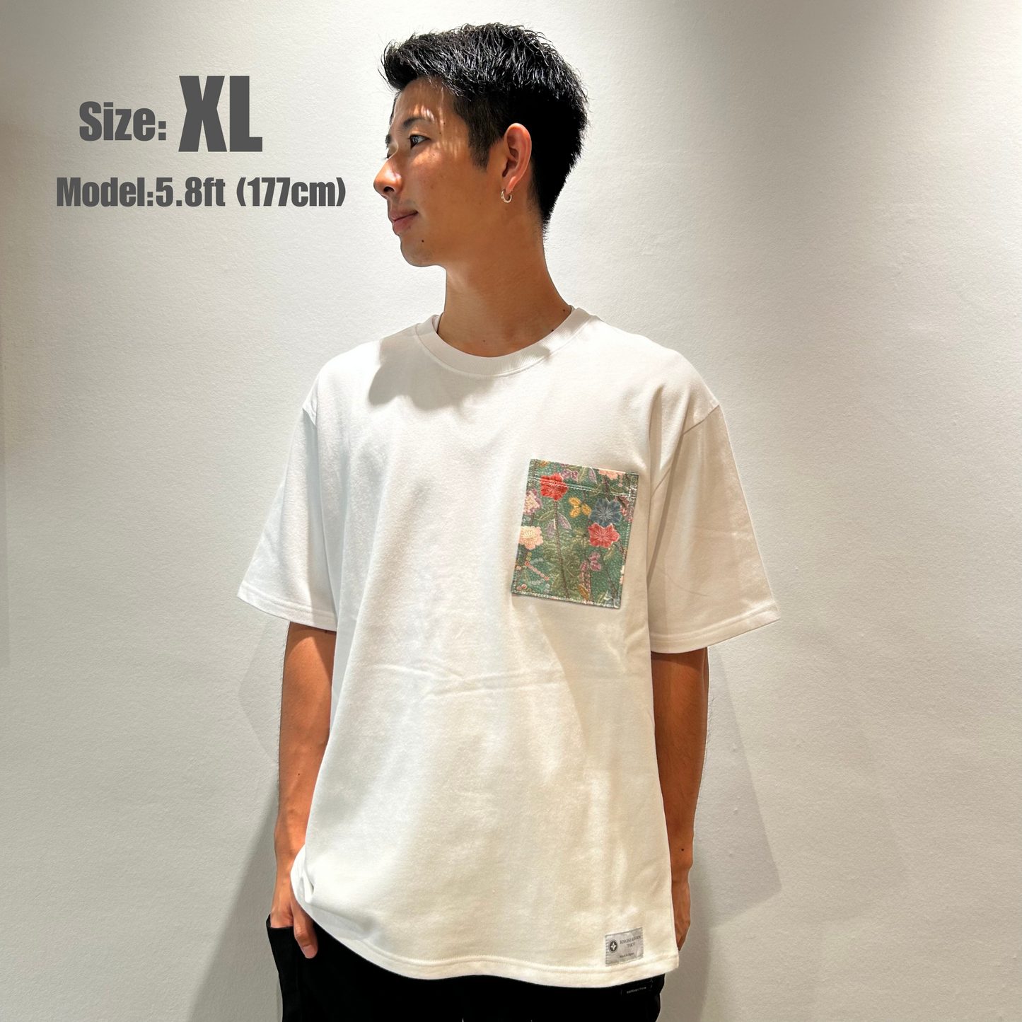 【Size:XL】着物Tシャツ Navy 25