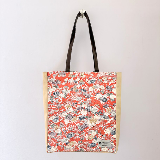 Kimono Tote with depth Beige 28