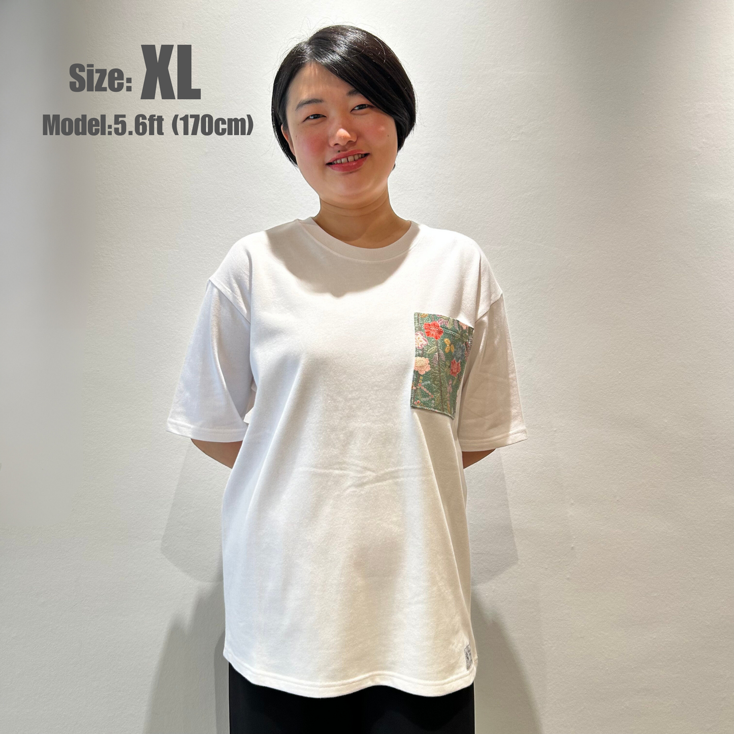 【Size:XL】着物Tシャツ White 12