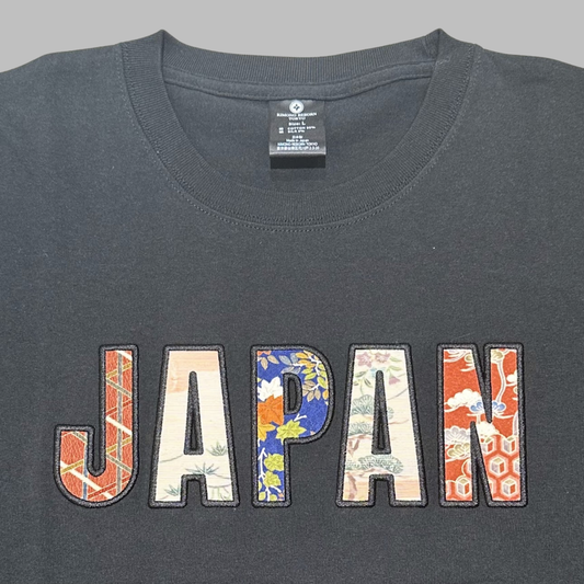 【Size:L】着物 JAPAN Tシャツ Black 08