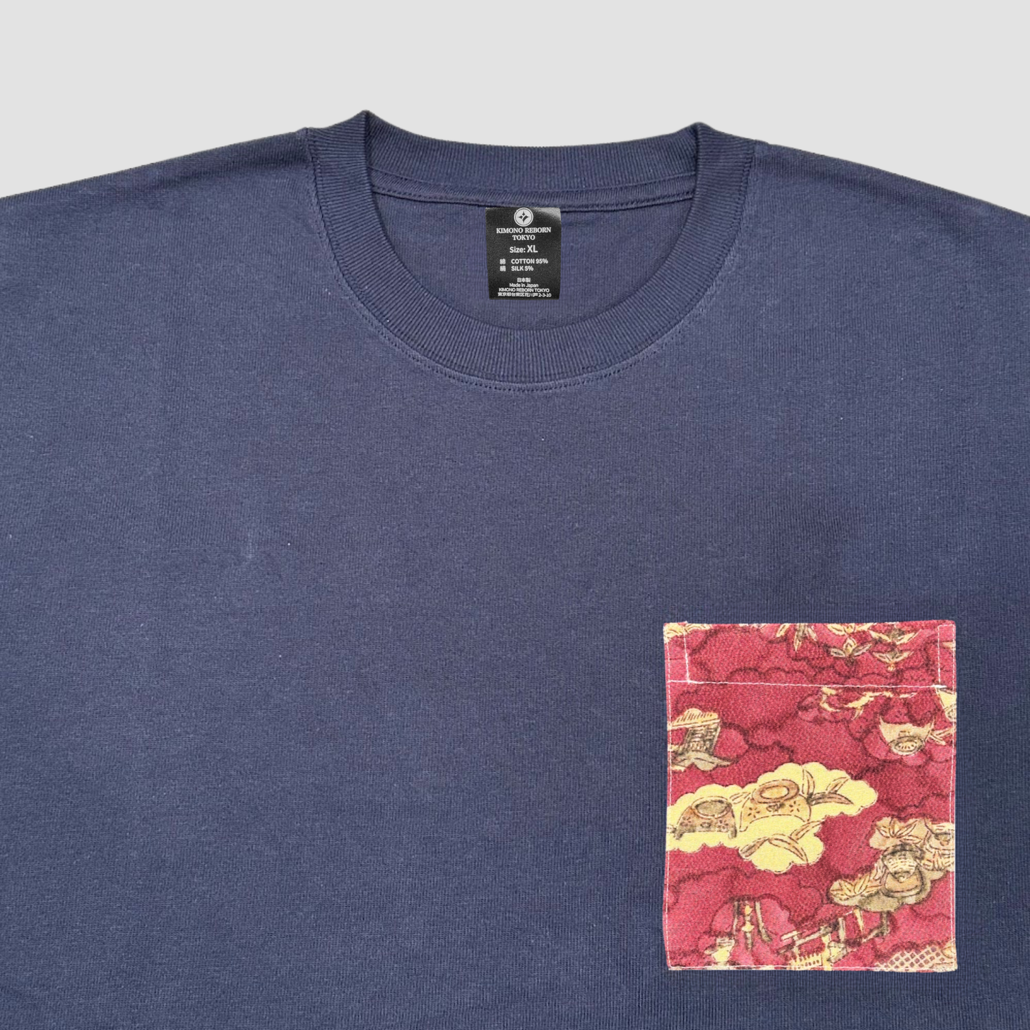 【Size:L】着物Tシャツ Navy 077