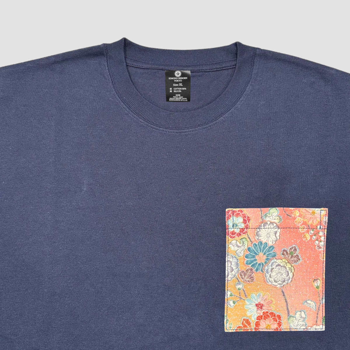 【Size:XL】着物Tシャツ Navy 104