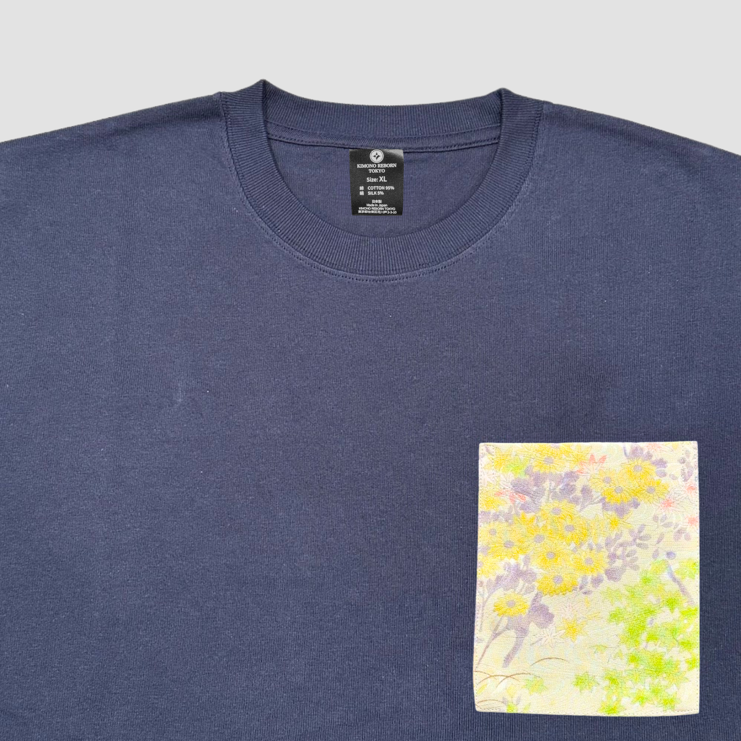 【Size:XL】着物Tシャツ Navy 078