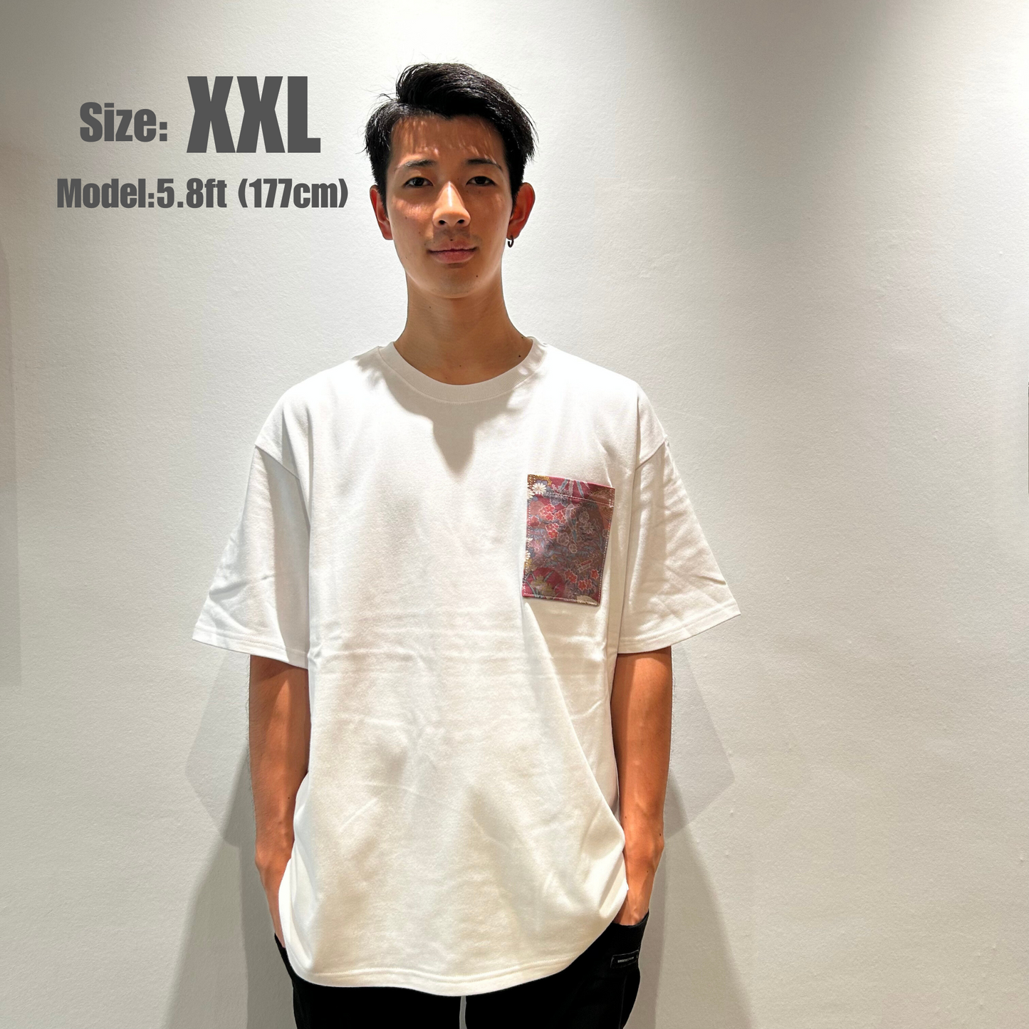 【Size:XXL】Kimono T-shirt, White 17