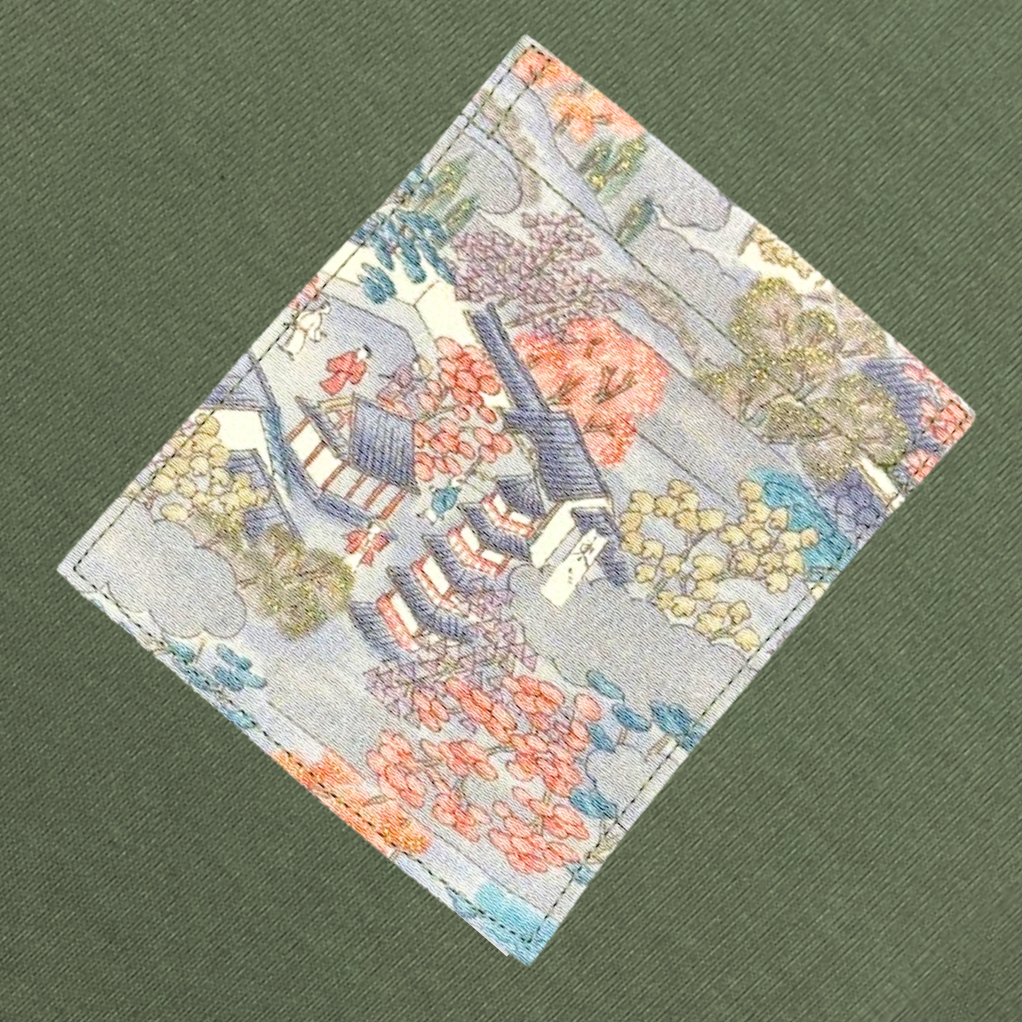 【Size:M】着物Tシャツ Olive 058