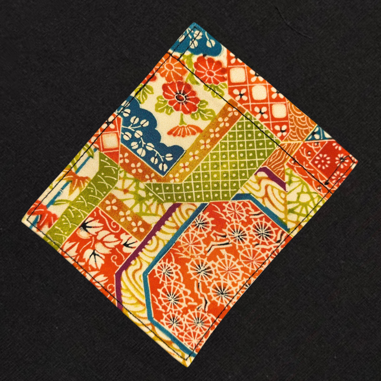 【Size:L】Kimono T-shirt, Black 085