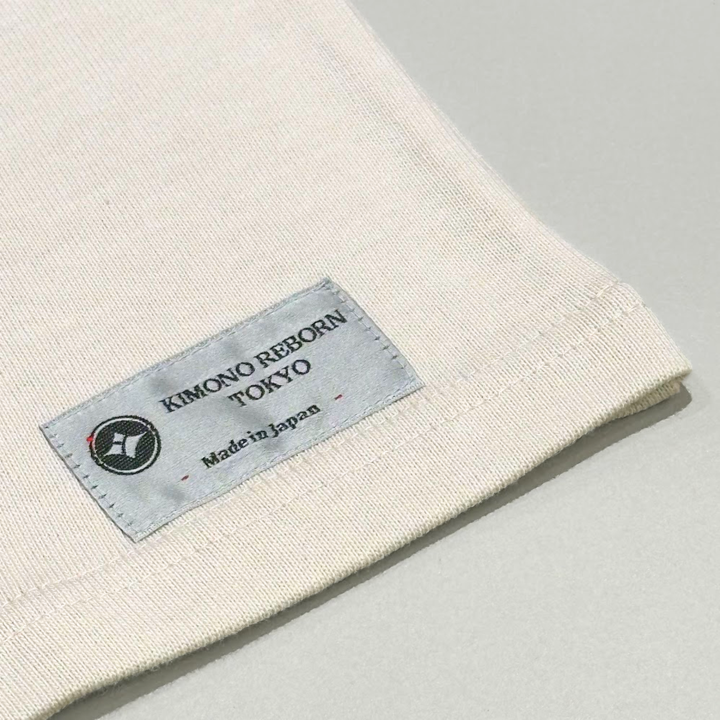 【Size:L】Kimono T-shirt, Beige 05