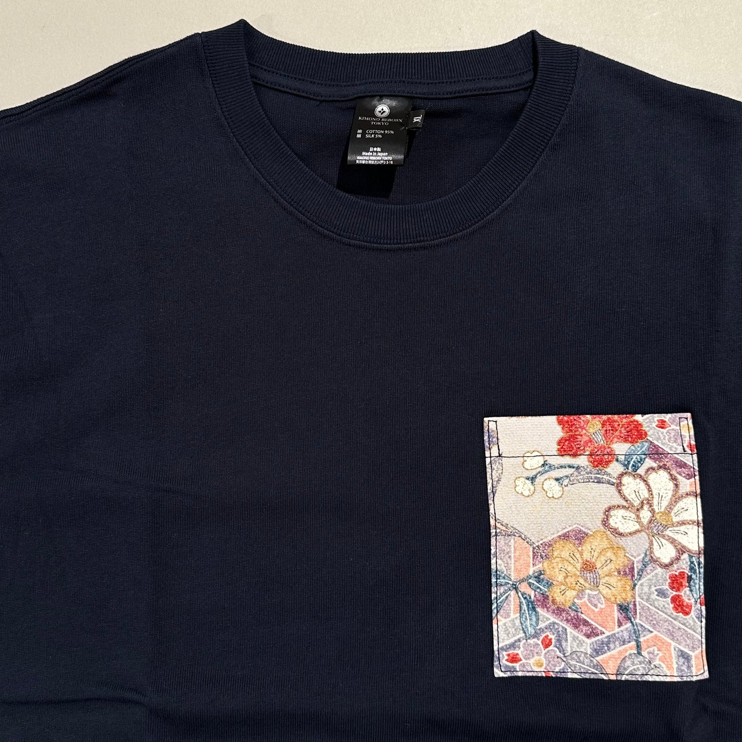 【Size:XL】Kimono T-shirt, Navy 31