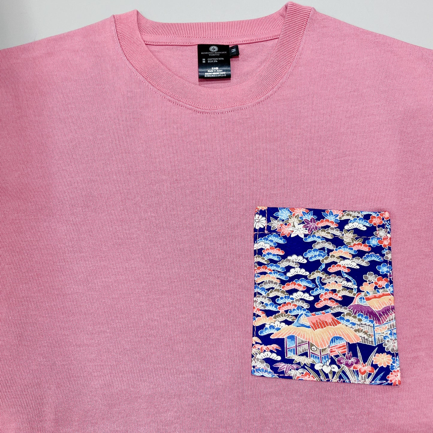 【Size:M】Kimono T-shirt,Pink 04