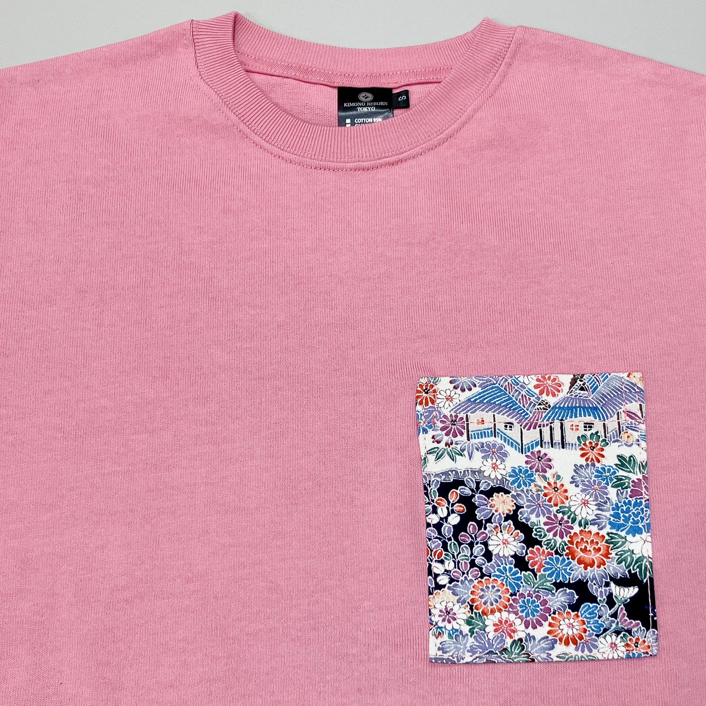 【Size:S】Kimono T-shirt,Pink 01