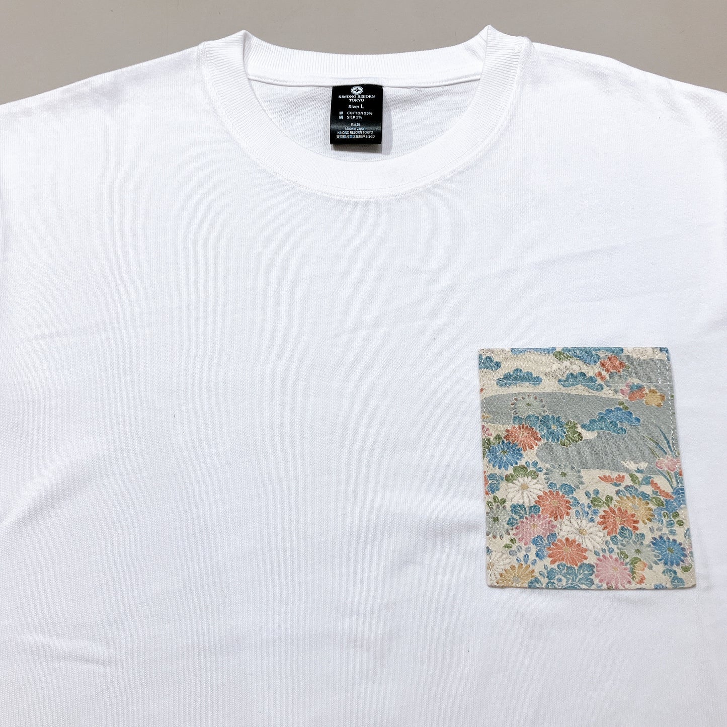 【Size:L】着物Tシャツ White 09
